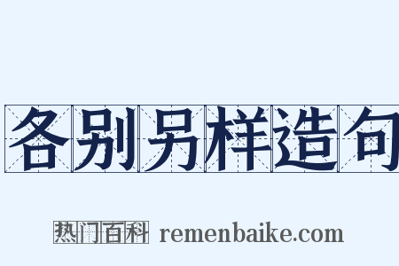 各别另样造句是什么意思的图片
